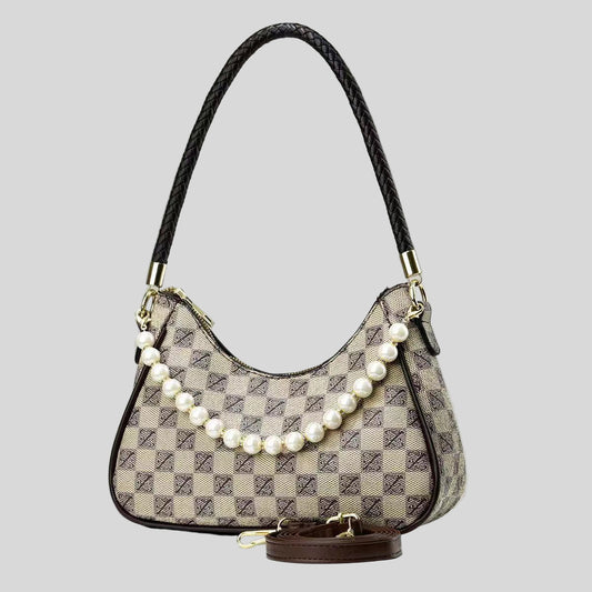 Elegant Grid Gem Ladies' Crossbody Handbag - carletpier